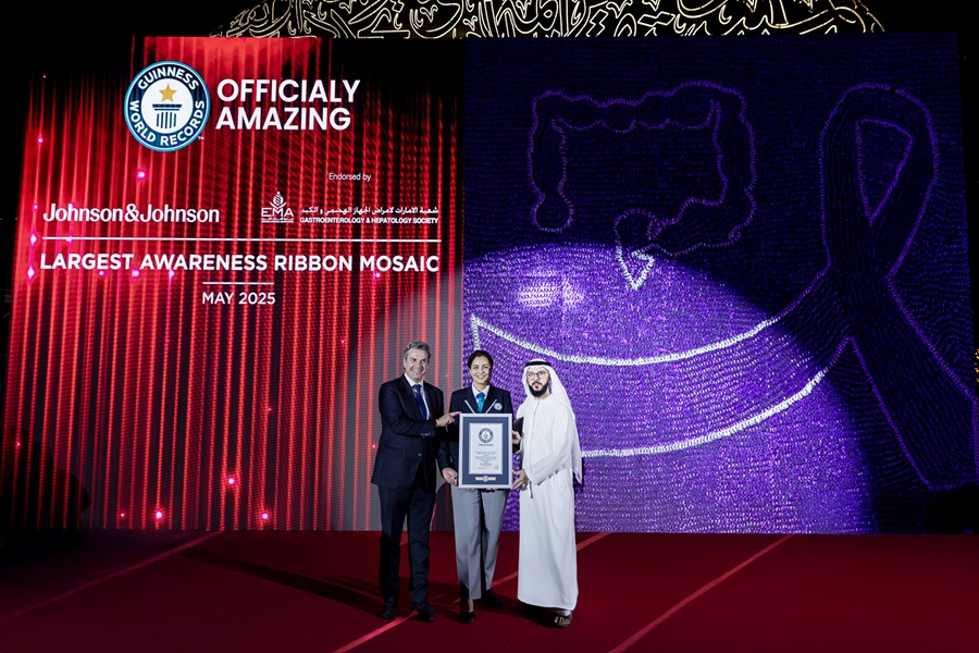 Johnson & Johnson Sets Guinness World Record With Largest Awareness Ribbon Mosaic In Support Of Inflammatory Bowel Disease (IBD)